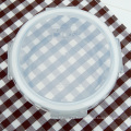 Contenedor de alimentos de vidrio tapa transparente de silicona